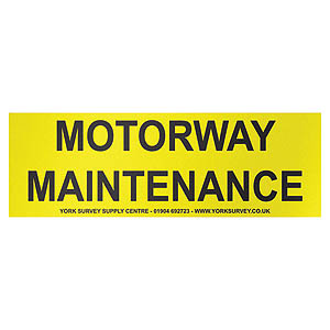 Vehicle Sign - 'Motorway Maintenance' Magnetic - 600 x 200mm