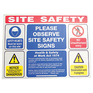 Site-Board Site Safety - 3mm Foamex 
