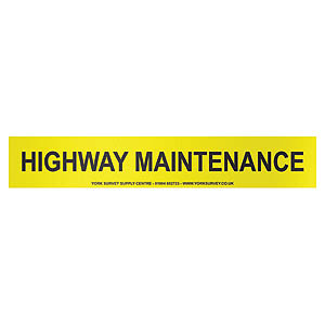 Vehicle Sign - 'Highway Maintenance' Magnetic - 600 x 100mm