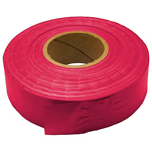 30mm x 46m PVC Flagging Tape - Glo Red
