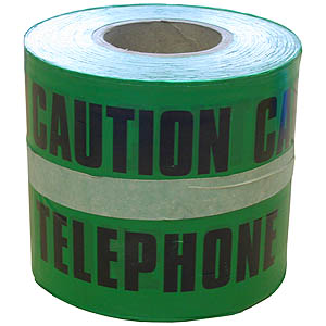 150mm x 365m Underground Tape - 'Caution Telephone Cable Below'