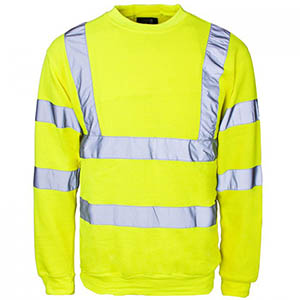Hi-Vis Crew Neck Sweatshirt - Yellow