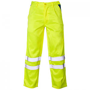 Yellow Hi-Vis Polycotton Trousers