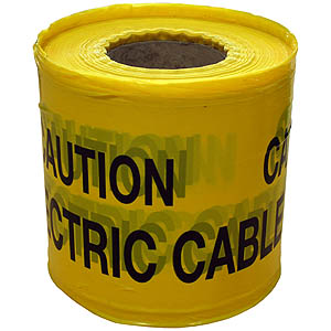 150mm x 365m Underground Tape - 'Caution Electric Cable Below'