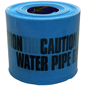 150mm x 365m Underground Tape - 'Caution Water Pipe Below'